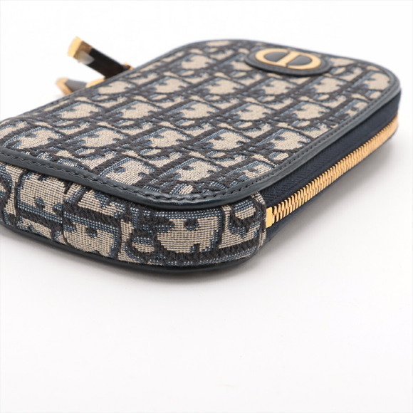 Dior Christian Phone 2WAY Oblique  Canvas Holder Blue Handbag - Picture 3 of 8